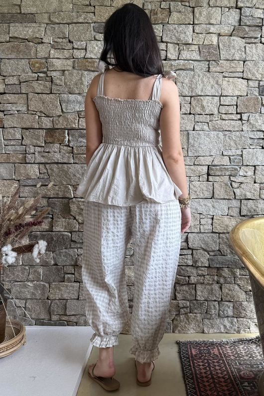 Paloma Bandeau Cami Stone